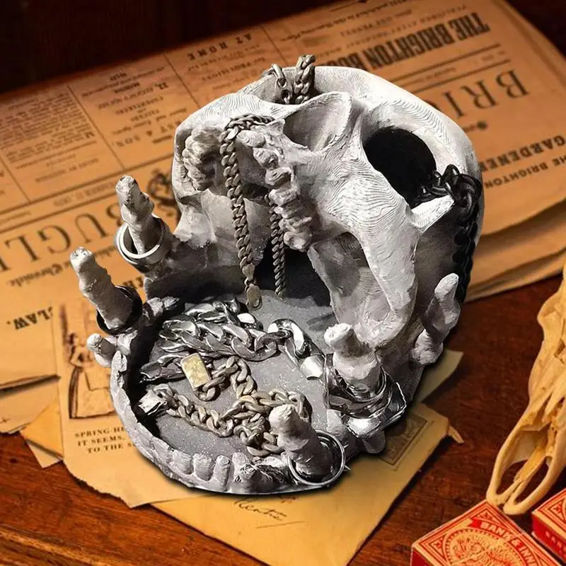 Unique Skull Head Jewelry Box Gothic Large Capacity Skull Shape Key Bowl Jewelry Box Comfortable Organizer Holder for Family
Unique Skull Head Jewelry Box Gothic Large Capacity Skull Shape Key Bowl Jewelry Box Comfortable Organizer Holder for Family