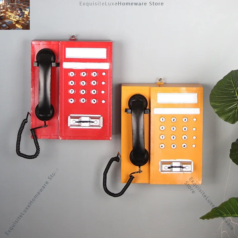 Винтажная винтажная настенная модель телефона, бар, кафе, ностальгическое украшение на стену, подвеска, реквизит для фотосессии 
Винтажная винтажная настенная модель телефона, бар, кафе, ностальгическое украшение на стену, подвеска, реквизит для фотосессии
