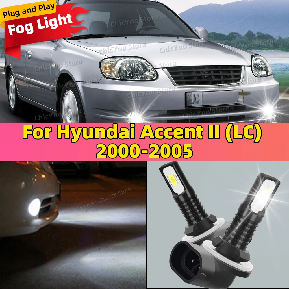 2Pcs 12V 6000K Front Fog Light LED Bulb Accessories Lamp Canbus For Hyundai Accent II LC 2000 2001 2002 2003 2004 2005
2Pcs 12V 6000K Front Fog Light LED Bulb Accessories Lamp Canbus For Hyundai Accent II LC 2000 2001 2002 2003 2004 2005