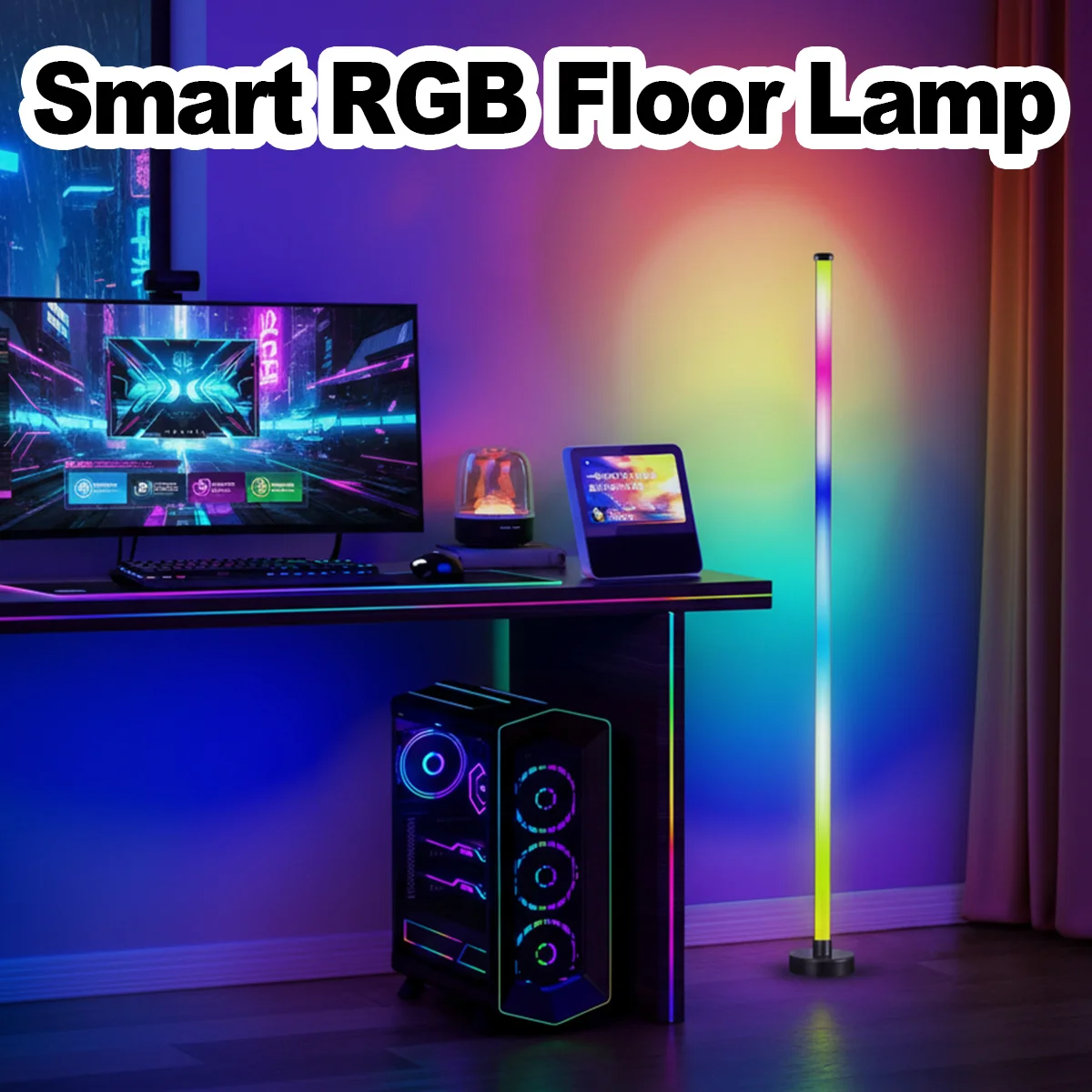 RGB Floor Lamp Colorful Room Decor Atmosphere Lamp Stand Color Changing Dimmable APP Remote Music Sync Living Room Gift Home USB
RGB Floor Lamp Colorful Room Decor Atmosphere Lamp Stand Color Changing Dimmable APP Remote Music Sync Living Room Gift Home USB