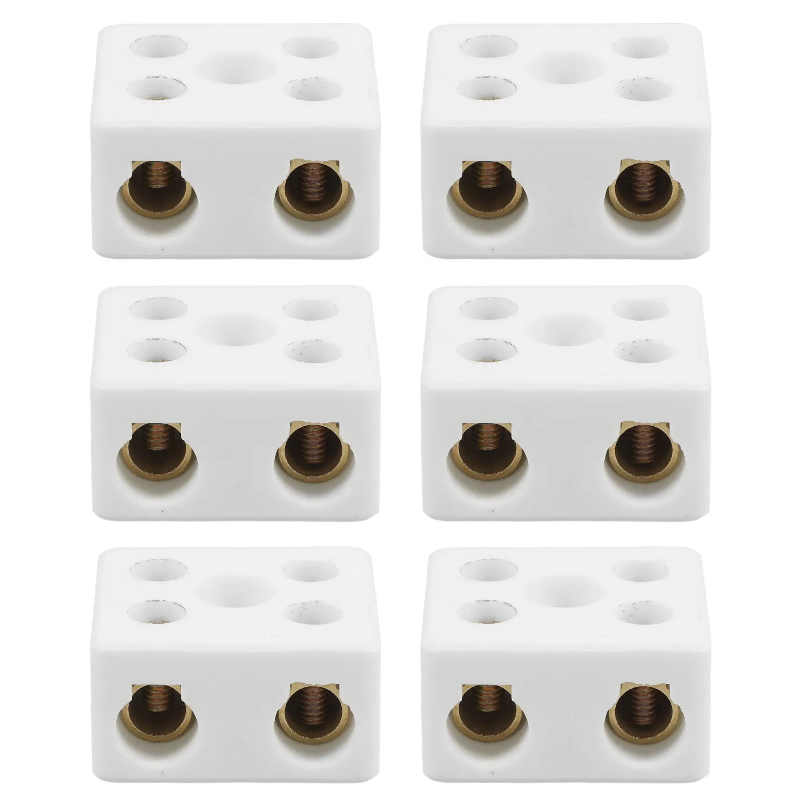 6Pcs Dual Row Ceramic Terminal Blocks 2 Way Porcelain Electrical Connectors High Temperature Wire Connectors 5 Hole
6Pcs Dual Row Ceramic Terminal Blocks 2 Way Porcelain Electrical Connectors High Temperature Wire Connectors 5 Hole