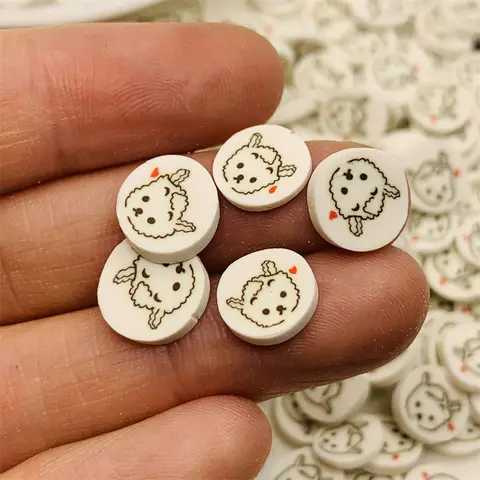 50g New Cartoon Sheep Sprinkles Polymer Clay Slices for Arts and Mobile Decoration DIY Crafts Filler Accessories 10mm