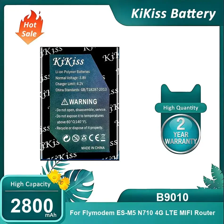 High-Performance Battery For Flymodem ES-M5 N710 4G LTE MIFI Router,B9010,2800mAh
High-Performance Battery For Flymodem ES-M5 N710 4G LTE MIFI Router,B9010,2800mAh