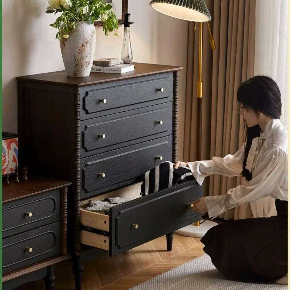 French solid wood chest, small household TV next to the storage side cabinet bedroom
French solid wood chest, small household TV next to the storage side cabinet bedroom