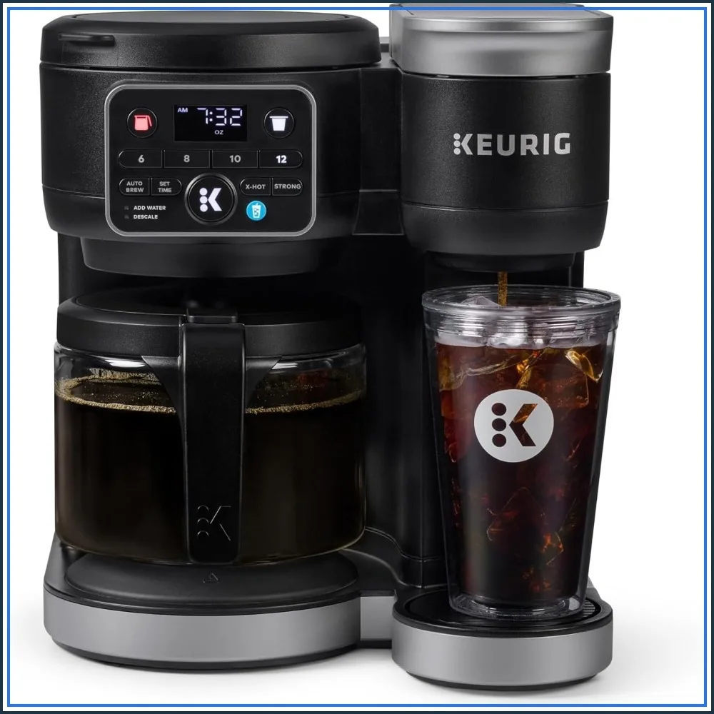 Hot & Iced Coffee Maker, Single Serve & Carafe, MultiStream, 72oz Reservoir
Hot & Iced Coffee Maker, Single Serve & Carafe, MultiStream, 72oz Reservoir