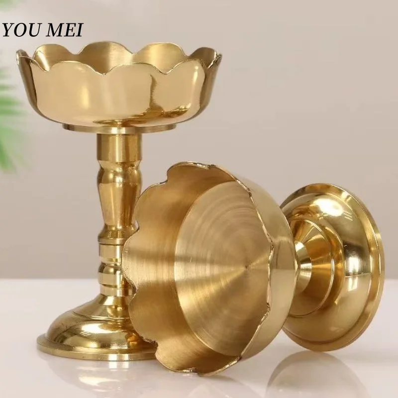 Buddhist Hall Candle Oil Lamp Holder,Flower Shape Glossy Copper Altars Candle Cup,Ghee Floating Holy Candlestick ,Buddhism Items
Buddhist Hall Candle Oil Lamp Holder,Flower Shape Glossy Copper Altars Candle Cup,Ghee Floating Holy Candlestick ,Buddhism Items