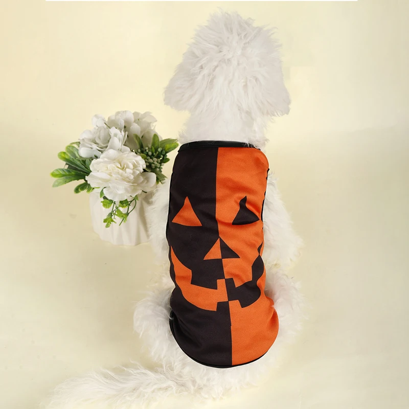 Dog Halloween Costume Funny Pumpkin Print Dog Shirt Holiday Apparel for Festival Party Events
Dog Halloween Costume Funny Pumpkin Print Dog Shirt Holiday Apparel for Festival Party Events