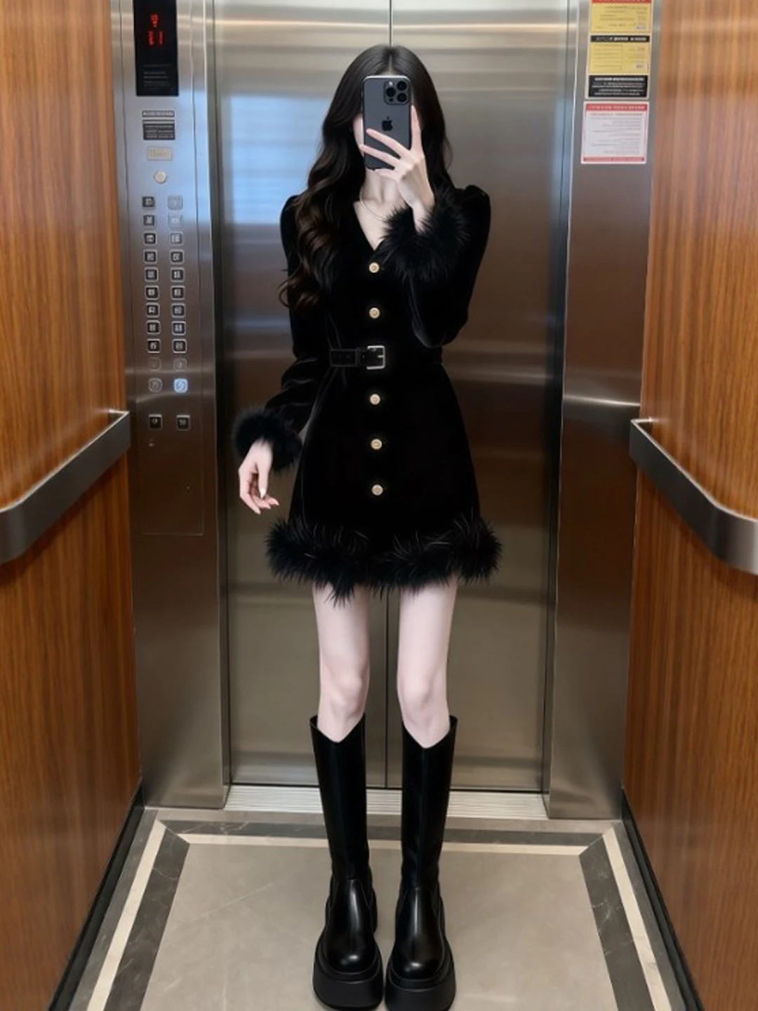 Ele Korean Sle V-Ne Waist-Cinched Slim Fit Dr Faionable Bla Skirt Spring 2026 Season Long Sve Women's ...
Ele Korean Sle V-Ne Waist-Cinched Slim Fit Dr Faionable Bla Skirt Spring 2026 Season Long Sve Women's ...