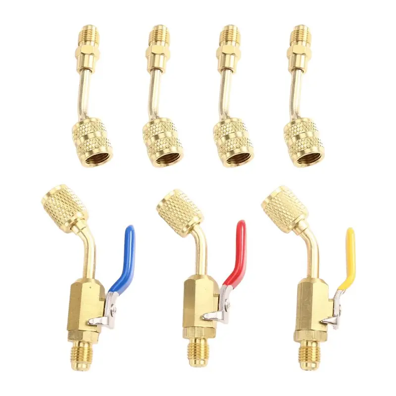 BAAO-Compact Air Conditioning Refrigerant Ball Valve For R410A R134A R12 R22 HVAC Systems 5/16 Inch Female To 1/4 Inch Male Adap
BAAO-Compact Air Conditioning Refrigerant Ball Valve For R410A R134A R12 R22 HVAC Systems 5/16 Inch Female To 1/4 Inch Male Adap