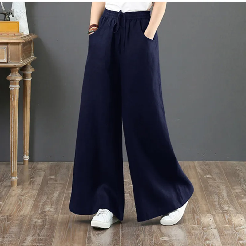 Summer New High Waist Loose Elegant Simple Straight Long Pants Linen Wide-leg Pants ThinCasual Pants Thin Cotton Linen Women's
Summer New High Waist Loose Elegant Simple Straight Long Pants Linen Wide-leg Pants ThinCasual Pants Thin Cotton Linen Women's