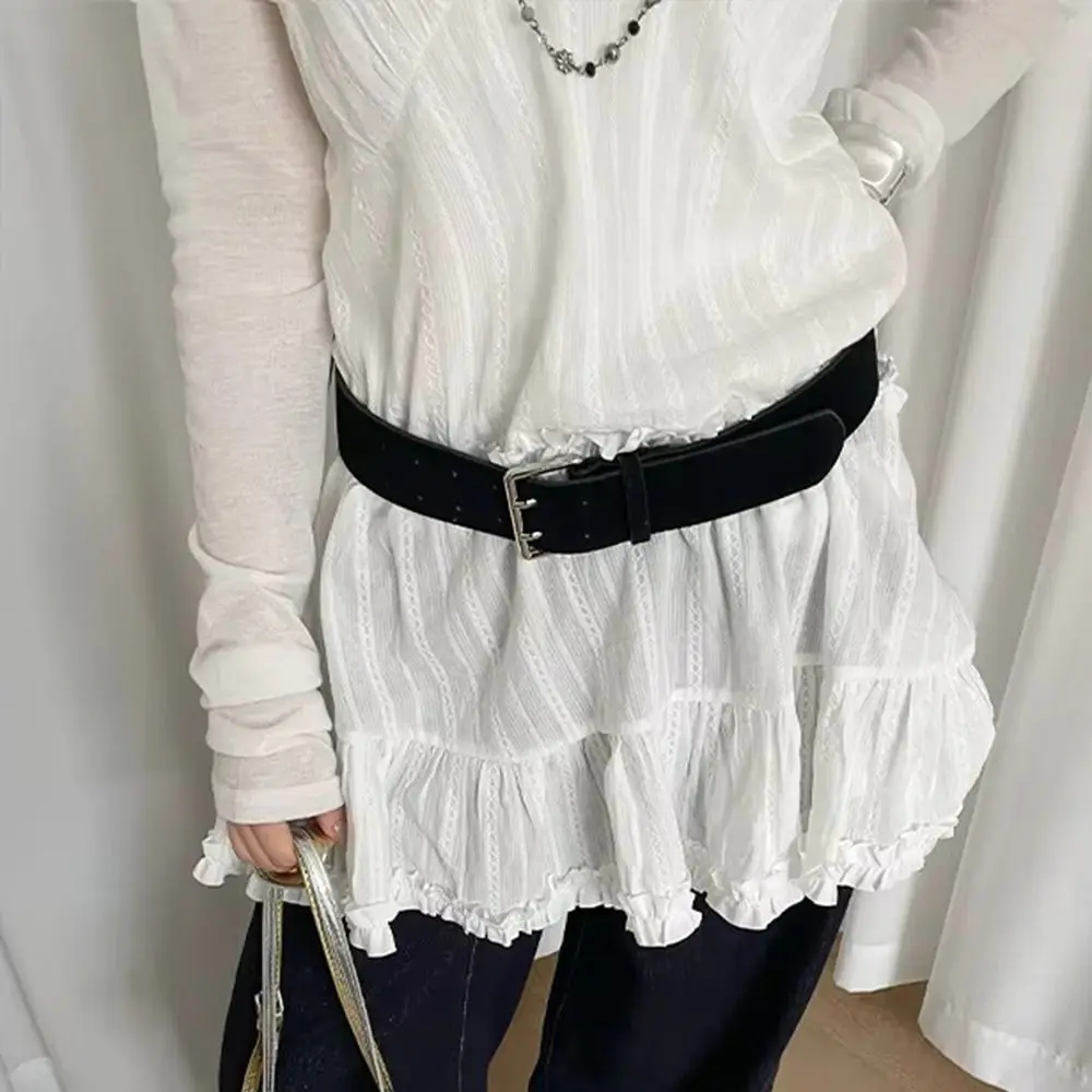 Fashionable Korean Women's Belt Double-Breasted Suede Wide Waist Belt Y2k Niche Dress Jeans Belt Streetwear
Fashionable Korean Women's Belt Double-Breasted Suede Wide Waist Belt Y2k Niche Dress Jeans Belt Streetwear