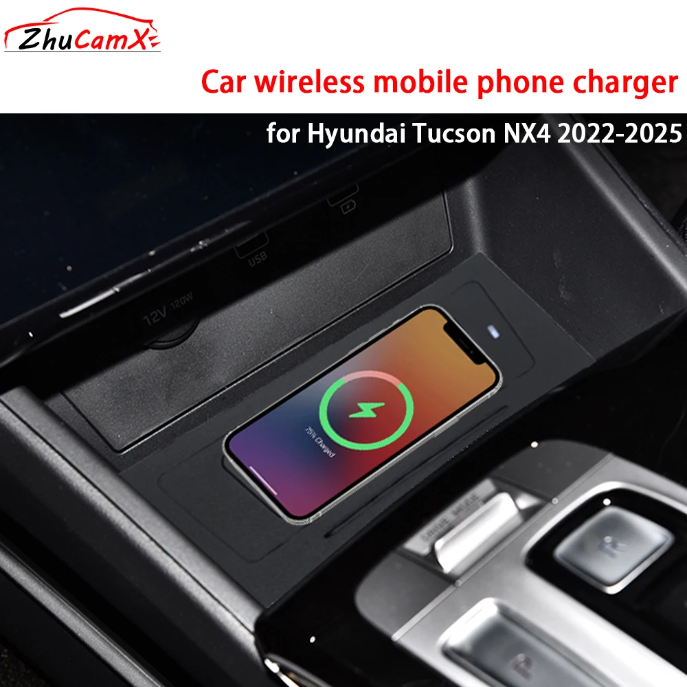 for Hyundai Tucson NX4 2022-2025 Center Console Storage Wireless Mobile Phone Charger QI 18W iPhone Magsafe Fast Charging Panel
for Hyundai Tucson NX4 2022-2025 Center Console Storage Wireless Mobile Phone Charger QI 18W iPhone Magsafe Fast Charging Panel