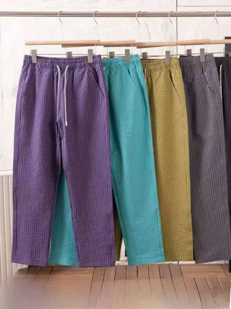 Cool Feeling Bubble Cloth Straight Leg Pants Loose Fit Unisex Long Trousers Casual Style Polyester Cotton Blend Youth Fashion
Cool Feeling Bubble Cloth Straight Leg Pants Loose Fit Unisex Long Trousers Casual Style Polyester Cotton Blend Youth Fashion