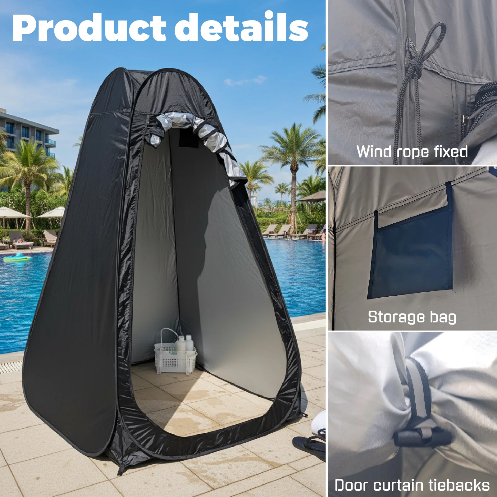 Portable Pop-Up Privacy Tent for Outdoor Shower Camping Toilet Rain Shelter Easy Setup Foldable with Storage Bag
Portable Pop-Up Privacy Tent for Outdoor Shower Camping Toilet Rain Shelter Easy Setup Foldable with Storage Bag