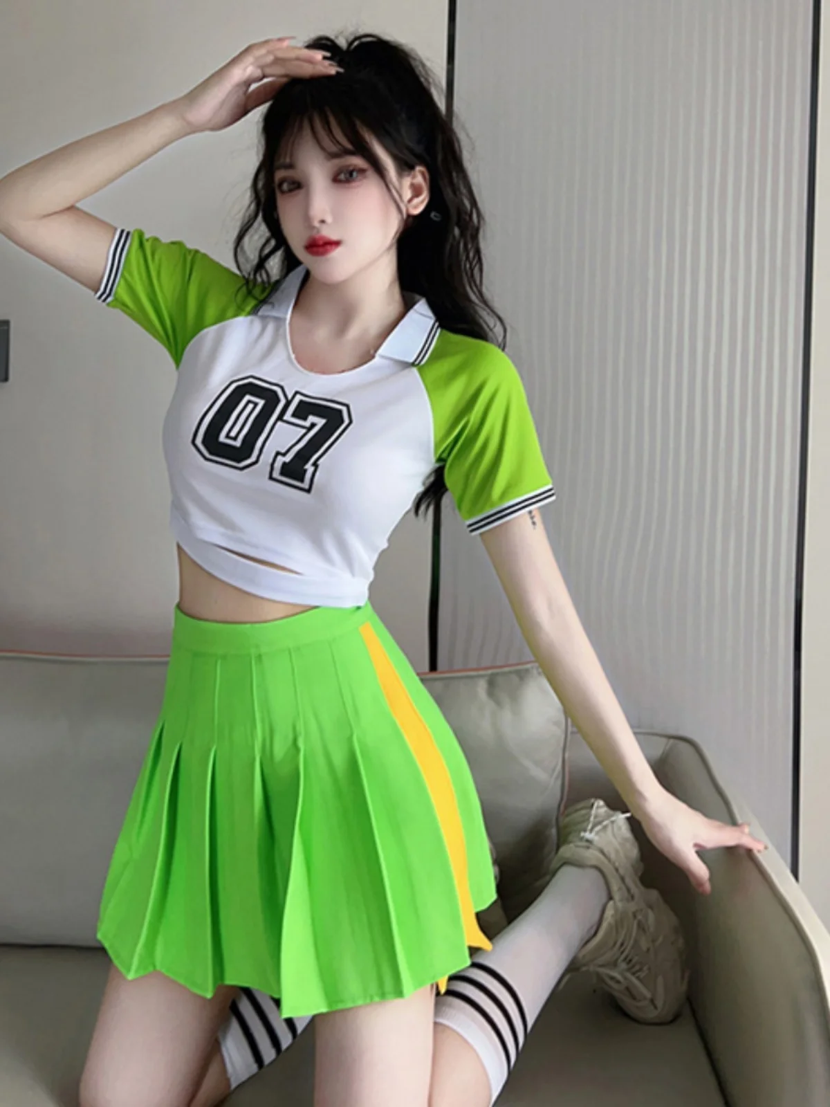 ort Skirt Set with Pleats Gymnastics Performance orm Top for Women's Cheerleading Cotton Blend Faionable Ensemble
ort Skirt Set with Pleats Gymnastics Performance orm Top for Women's Cheerleading Cotton Blend Faionable Ensemble