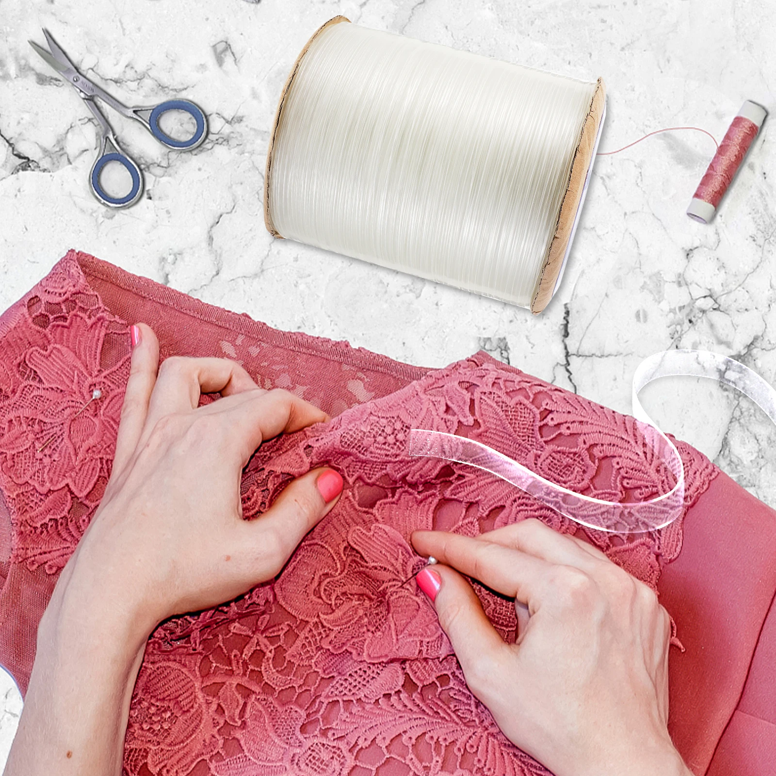 1 Roll Tpu 15Mm Wide Transparent Stretchable Sewing Elastic Band For Waistline Skirts Neckline Diy Sewing Strap
1 Roll Tpu 15Mm Wide Transparent Stretchable Sewing Elastic Band For Waistline Skirts Neckline Diy Sewing Strap