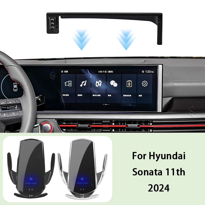 Phone Car Holder For Hyundai Sonata 11th 2024 12.3inch Screen Fixed Navigation Bracket Wireless Charging Mount Stand Accessories
Phone Car Holder For Hyundai Sonata 11th 2024 12.3inch Screen Fixed Navigation Bracket Wireless Charging Mount Stand Accessories