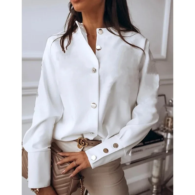 GELITAYIN Ashion Long Sleeve Woman Shirts 2025 Spring Casual Blouse Chic Solid White Black Korean Tops Autumn Loose Cardigan 106
GELITAYIN Ashion Long Sleeve Woman Shirts 2025 Spring Casual Blouse Chic Solid White Black Korean Tops Autumn Loose Cardigan 106