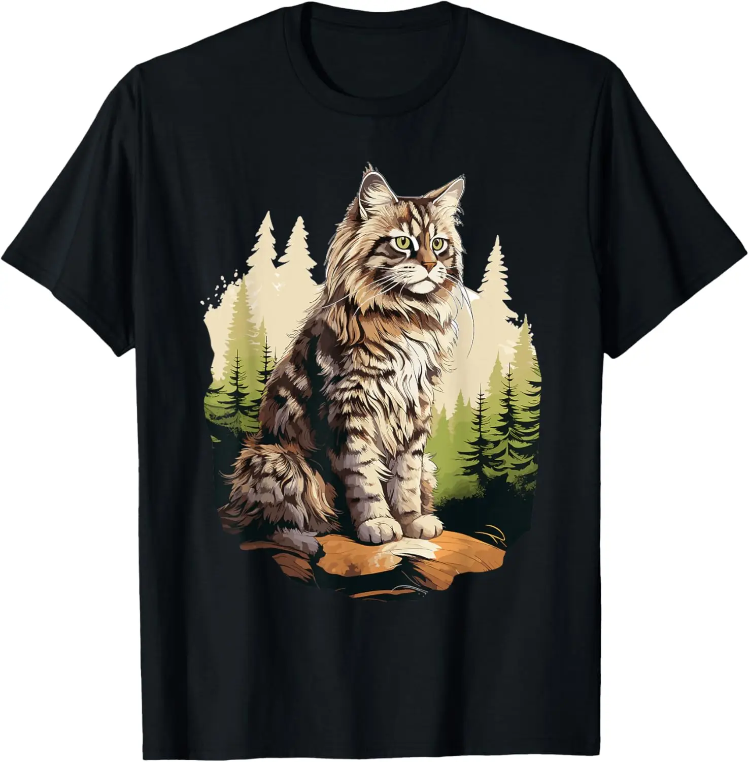 Maine Coon Cat Forest Graphic Tee Breathable Cotton Short Sleeve T-Shirt for Men Women
Maine Coon Cat Forest Graphic Tee Breathable Cotton Short Sleeve T-Shirt for Men Women