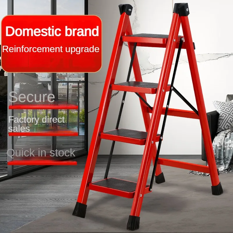 Multi-Functional Household Folding Ladder - Indoor/Outdoor, Carbon Steel, Double-Sided, Anti-Slip, 2/3/4/5 Steps, 1.2m, White/Re
Multi-Functional Household Folding Ladder - Indoor/Outdoor, Carbon Steel, Double-Sided, Anti-Slip, 2/3/4/5 Steps, 1.2m, White/Re
