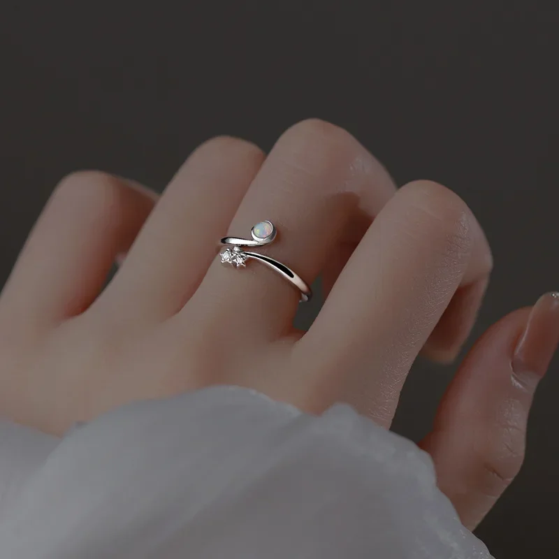 925 Stamp Silver Color Opal Star Ring for Women Girl Gift Korean Style INS Moon Fashion Fine Jewelry Dropshipping Wholesale
925 Stamp Silver Color Opal Star Ring for Women Girl Gift Korean Style INS Moon Fashion Fine Jewelry Dropshipping Wholesale