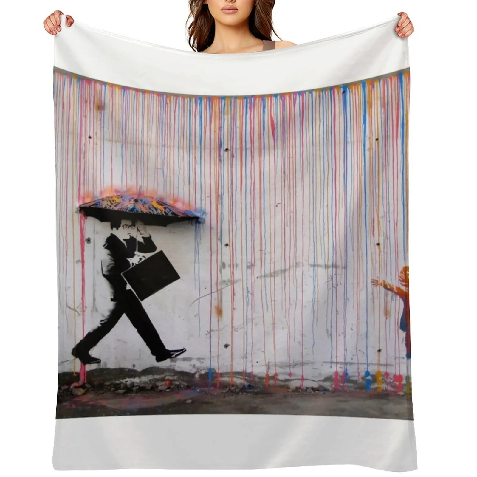 Banksy Umbrella Rainbow Happy Girl Throw Blanket Hairys Kid'S bed plaid Blankets Sofas Of Decoration Blankets
Banksy Umbrella Rainbow Happy Girl Throw Blanket Hairys Kid'S bed plaid Blankets Sofas Of Decoration Blankets