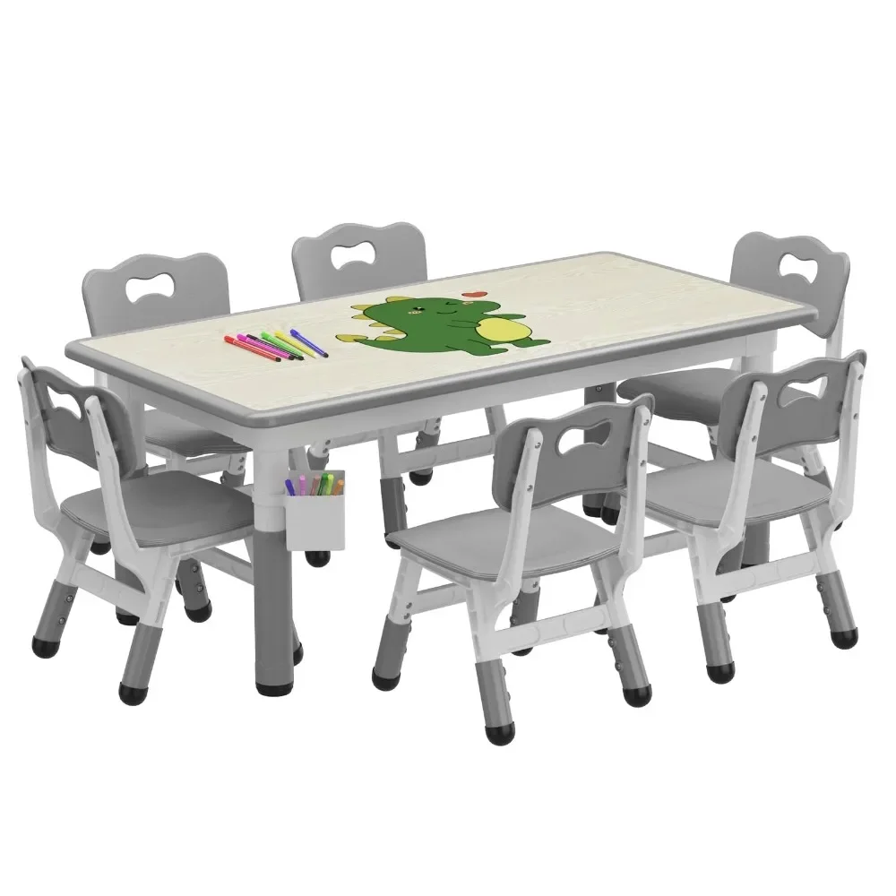 Toddler Table and Chair Set with Doodle Tabletop, Height-adjustable Children's Table and Chair Set, Non-slip Legs
Toddler Table and Chair Set with Doodle Tabletop, Height-adjustable Children's Table and Chair Set, Non-slip Legs