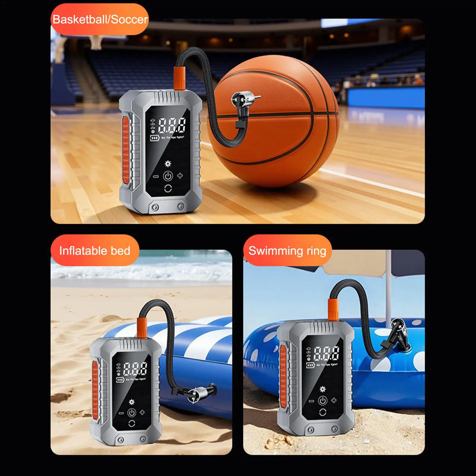 Tire Inflator Cordless Rechargeable Auto Shut Off Car Tire Air Pump Portable Inflator For Bike Sedan SUV Balls Inflatable Toys
Tire Inflator Cordless Rechargeable Auto Shut Off Car Tire Air Pump Portable Inflator For Bike Sedan SUV Balls Inflatable Toys