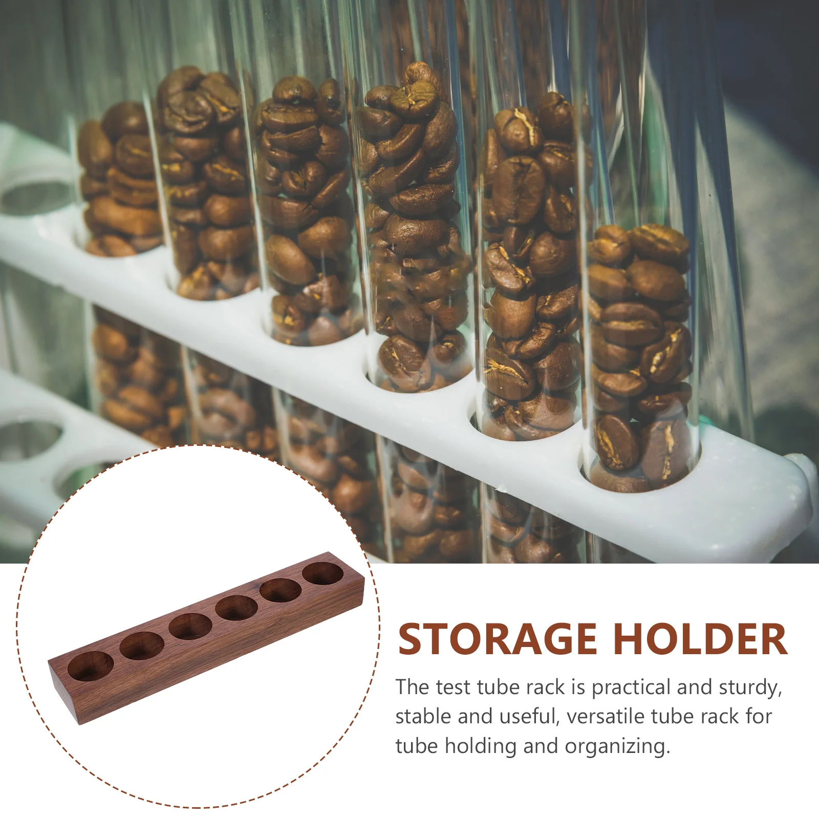 Coffee Bean Container Stand Tube Wooden Rack Practical Test Tube Display Organizer Coffee Bean Storage Holder Multipurpose
Coffee Bean Container Stand Tube Wooden Rack Practical Test Tube Display Organizer Coffee Bean Storage Holder Multipurpose