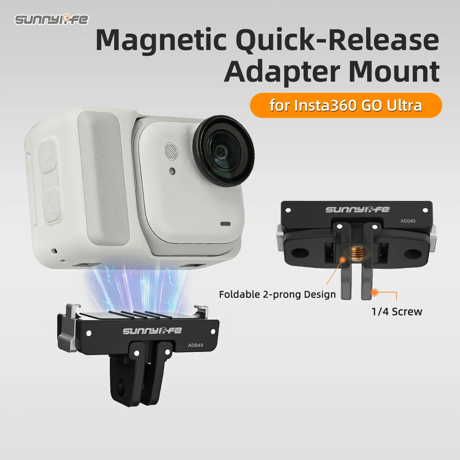 Magnetic Adapter For Insta360 GO Ultra Foldable Quick-release Plate for Insta 360 GO Ultra Camera Expansion Accessories
Magnetic Adapter For Insta360 GO Ultra Foldable Quick-release Plate for Insta 360 GO Ultra Camera Expansion Accessories