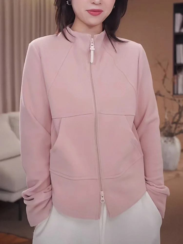 Pink Half-High Collar Sweatshirt Jacket Women's Autumn Winter New Style Slimming Loose Base Layer Top Fashionable Youthful Ve...
Pink Half-High Collar Sweatshirt Jacket Women's Autumn Winter New Style Slimming Loose Base Layer Top Fashionable Youthful Ve...