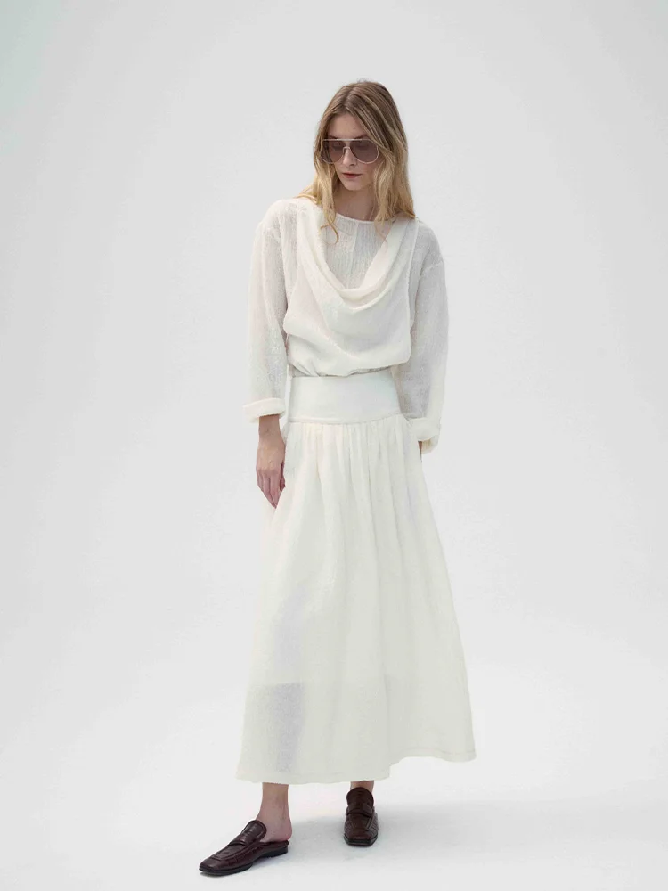 Frontrowop Textured Cloud Sensation Wool Knitted Wrap Ne Knitwear Woolen Skirt Faionable Women's Ensemble Winter 2024
Frontrowop Textured Cloud Sensation Wool Knitted Wrap Ne Knitwear Woolen Skirt Faionable Women's Ensemble Winter 2024