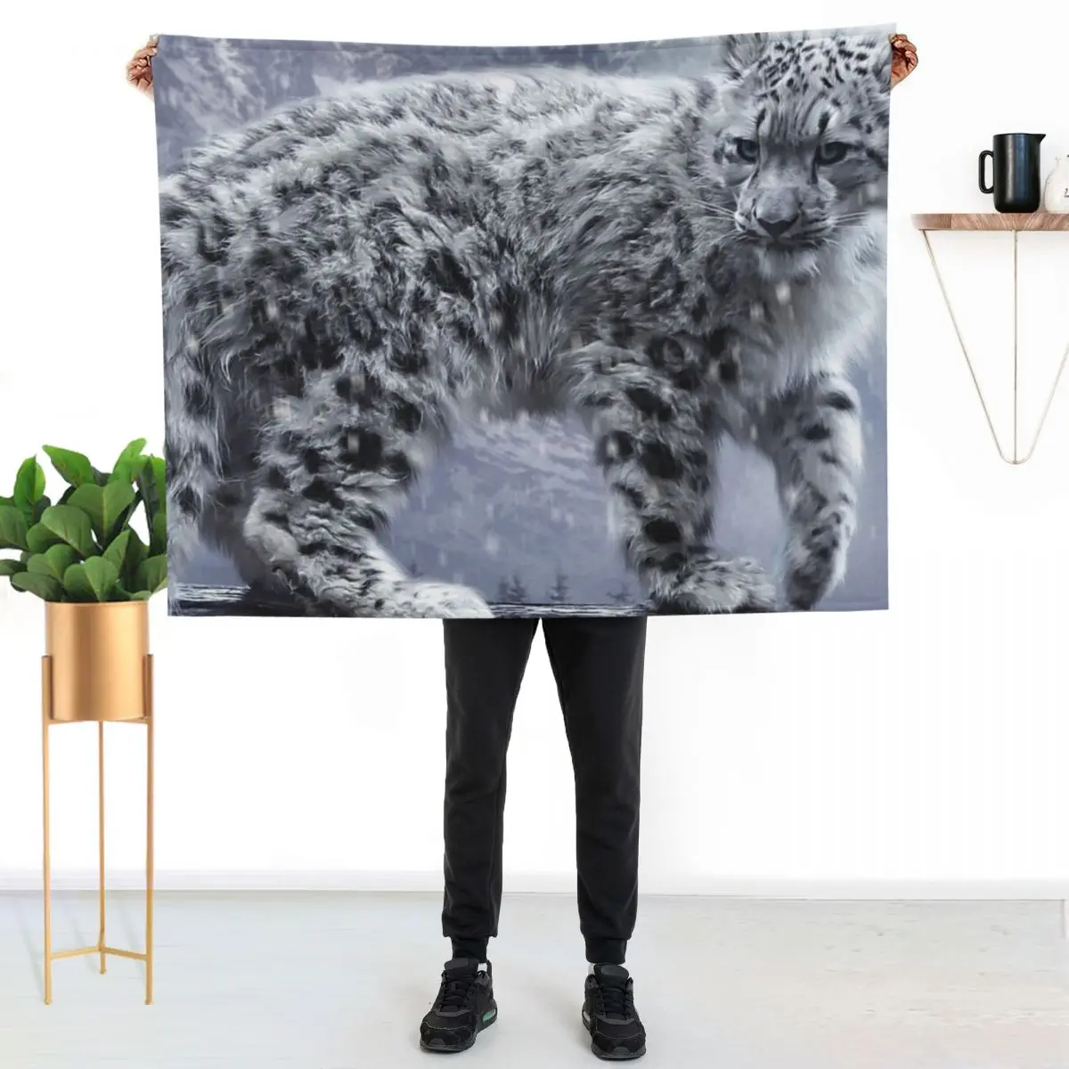 Snow Leopard Throw Blanket Lightweight Cozy Blanket for Bed Sofa
Snow Leopard Throw Blanket Lightweight Cozy Blanket for Bed Sofa