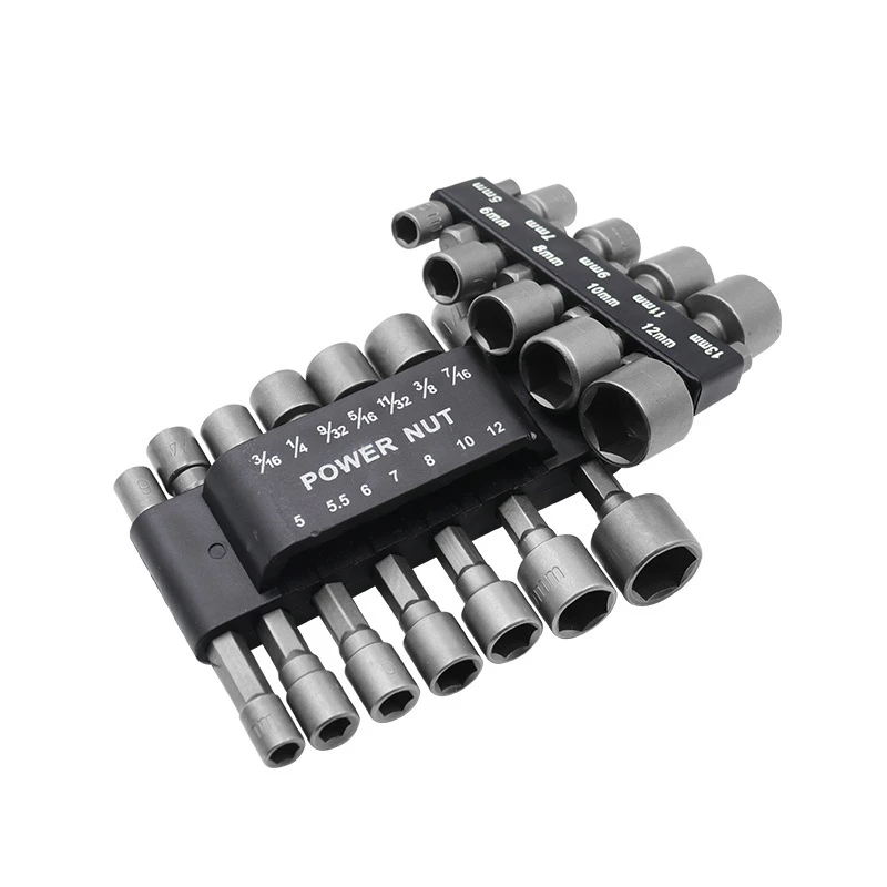 9/14pcs Power Nut Driver Drill Bit Set 5-12mm Hexagonal Shank Hex Nut Socket 1/4" Screw Metric Driver Tool Set Adapter Drill Bit
9/14pcs Power Nut Driver Drill Bit Set 5-12mm Hexagonal Shank Hex Nut Socket 1/4" Screw Metric Driver Tool Set Adapter Drill Bit