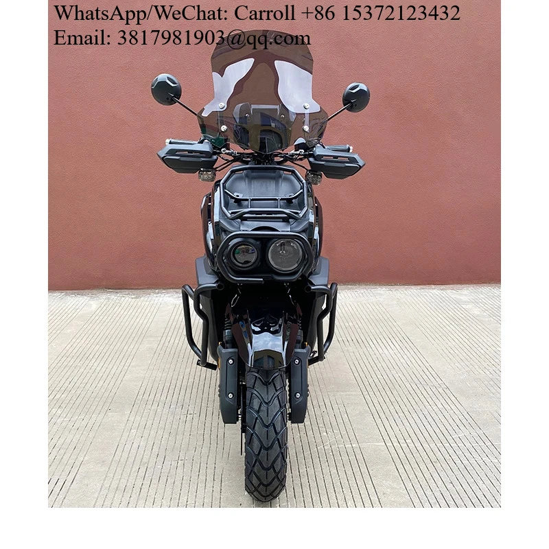 EPA DOT certified 150cc scooter with newly designed fuel tank, air-cooled disc brakes, 13-inch tires, motorcycle windshield
EPA DOT certified 150cc scooter with newly designed fuel tank, air-cooled disc brakes, 13-inch tires, motorcycle windshield
