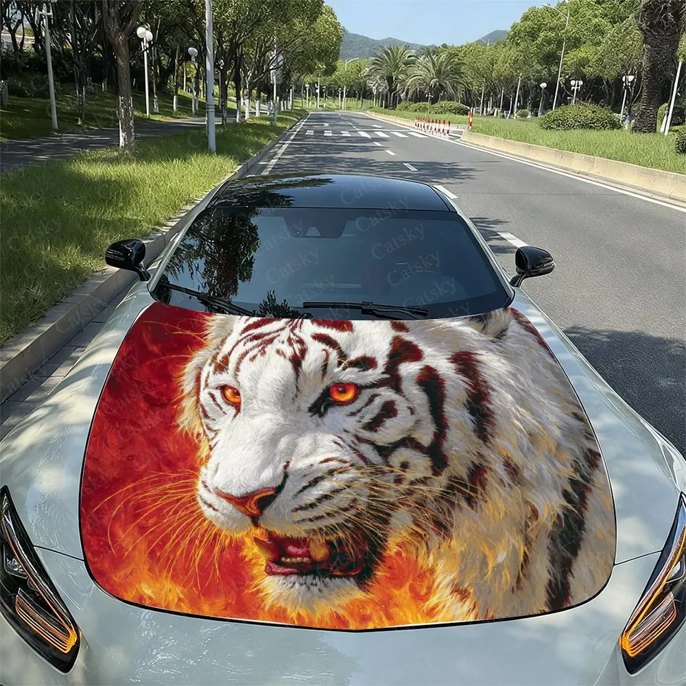 Flame Red Eyes Tiger Car Hood Decal Sticker, Durable Car Vinyl Wraps Suitable For Most Vehicles, Car Engine Hood Protective Film
Flame Red Eyes Tiger Car Hood Decal Sticker, Durable Car Vinyl Wraps Suitable For Most Vehicles, Car Engine Hood Protective Film