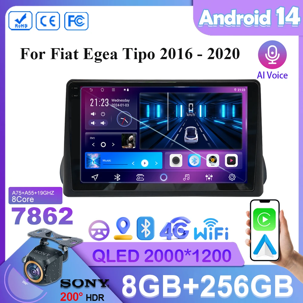 Car Android 14 For Fiat Egea Tipo 2016 - 2020 Auto Radio Stereo Multimedia Player GPS Navigation Head Unit High-performance 2din
Car Android 14 For Fiat Egea Tipo 2016 - 2020 Auto Radio Stereo Multimedia Player GPS Navigation Head Unit High-performance 2din