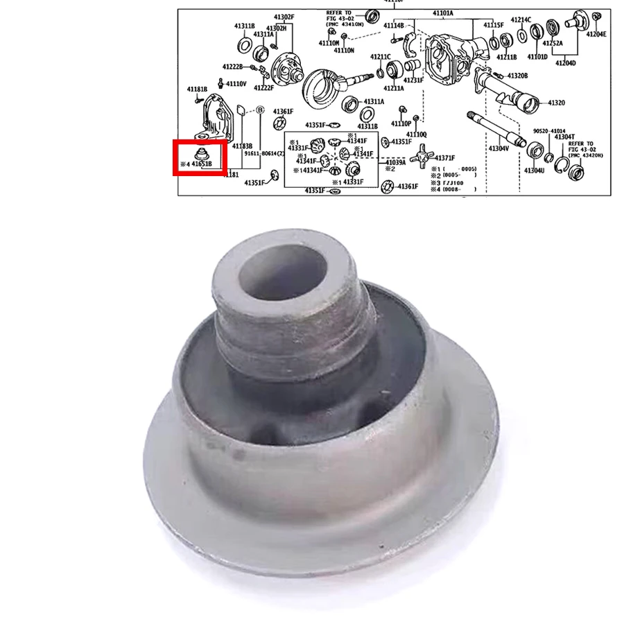 Wooeight 1Pc OEM 41651-60010 Front Differential Mount Cushion Fit For Toyota Land Cruiser LC100 1998-2007
Wooeight 1Pc OEM 41651-60010 Front Differential Mount Cushion Fit For Toyota Land Cruiser LC100 1998-2007