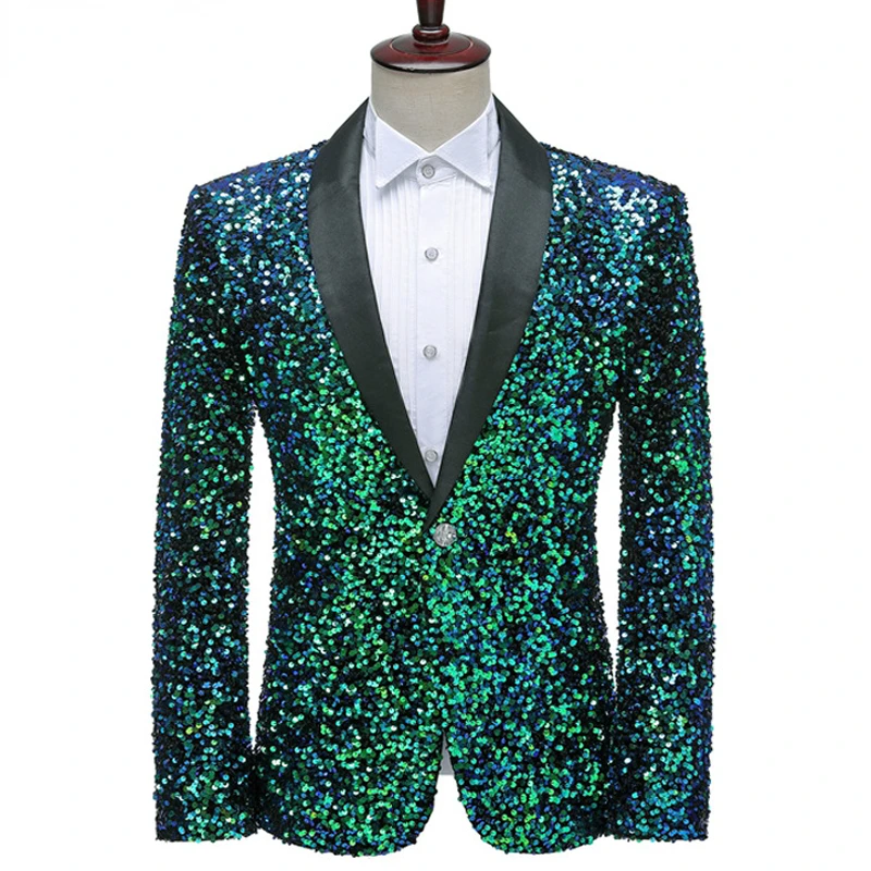 Shiny Green Sequins Bling Glitter Blazer Men 2024 Shawl Collar One Button Tuxedo Suits&Blazer Mens Wedding Party Stage Costumes
Shiny Green Sequins Bling Glitter Blazer Men 2024 Shawl Collar One Button Tuxedo Suits&Blazer Mens Wedding Party Stage Costumes