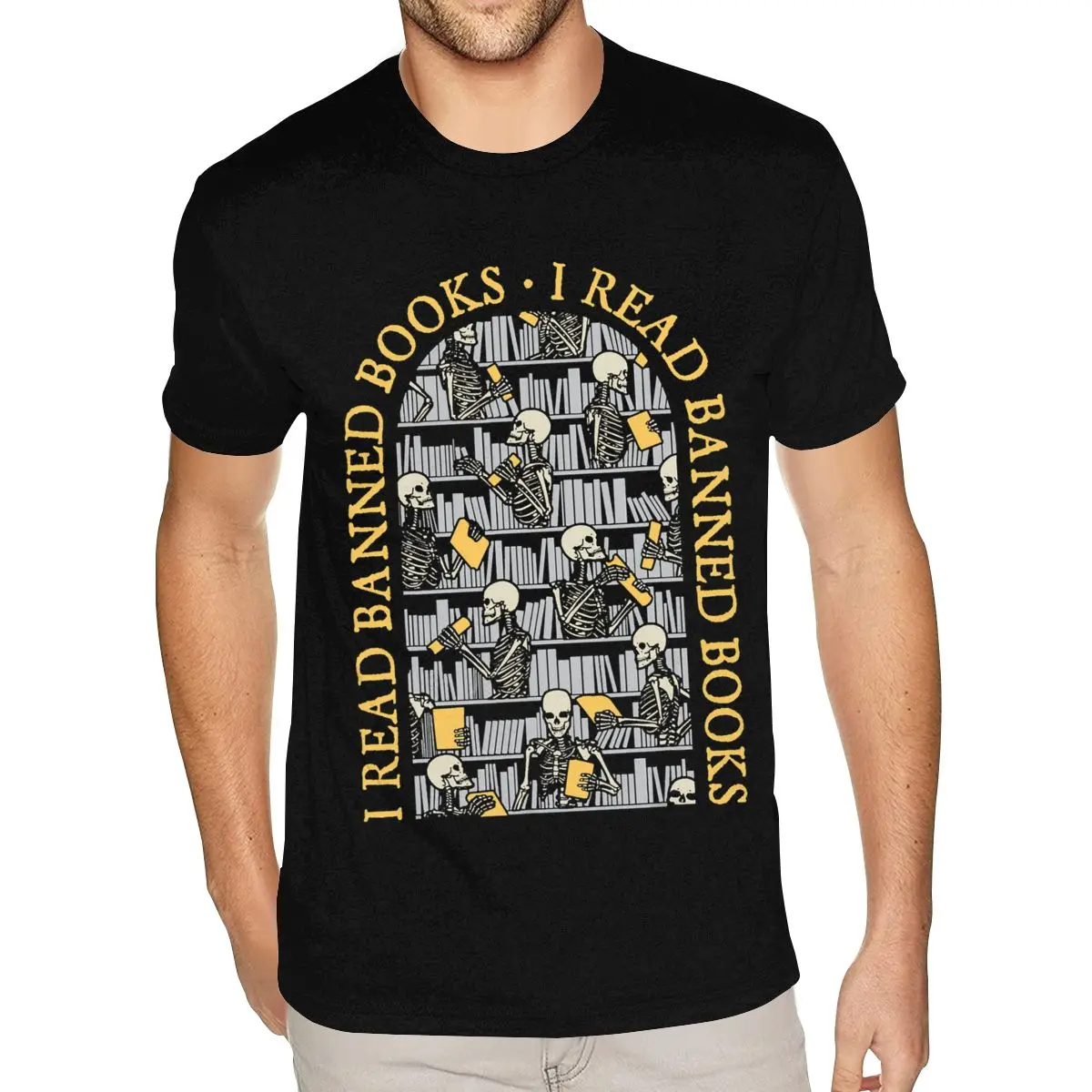 Short Sleeve Round Collar Cotton I Read Banned Books Librarian Halloween Skeleton Reader TeeShirts Brand Man's S Tee Shirt
Short Sleeve Round Collar Cotton I Read Banned Books Librarian Halloween Skeleton Reader TeeShirts Brand Man's S Tee Shirt