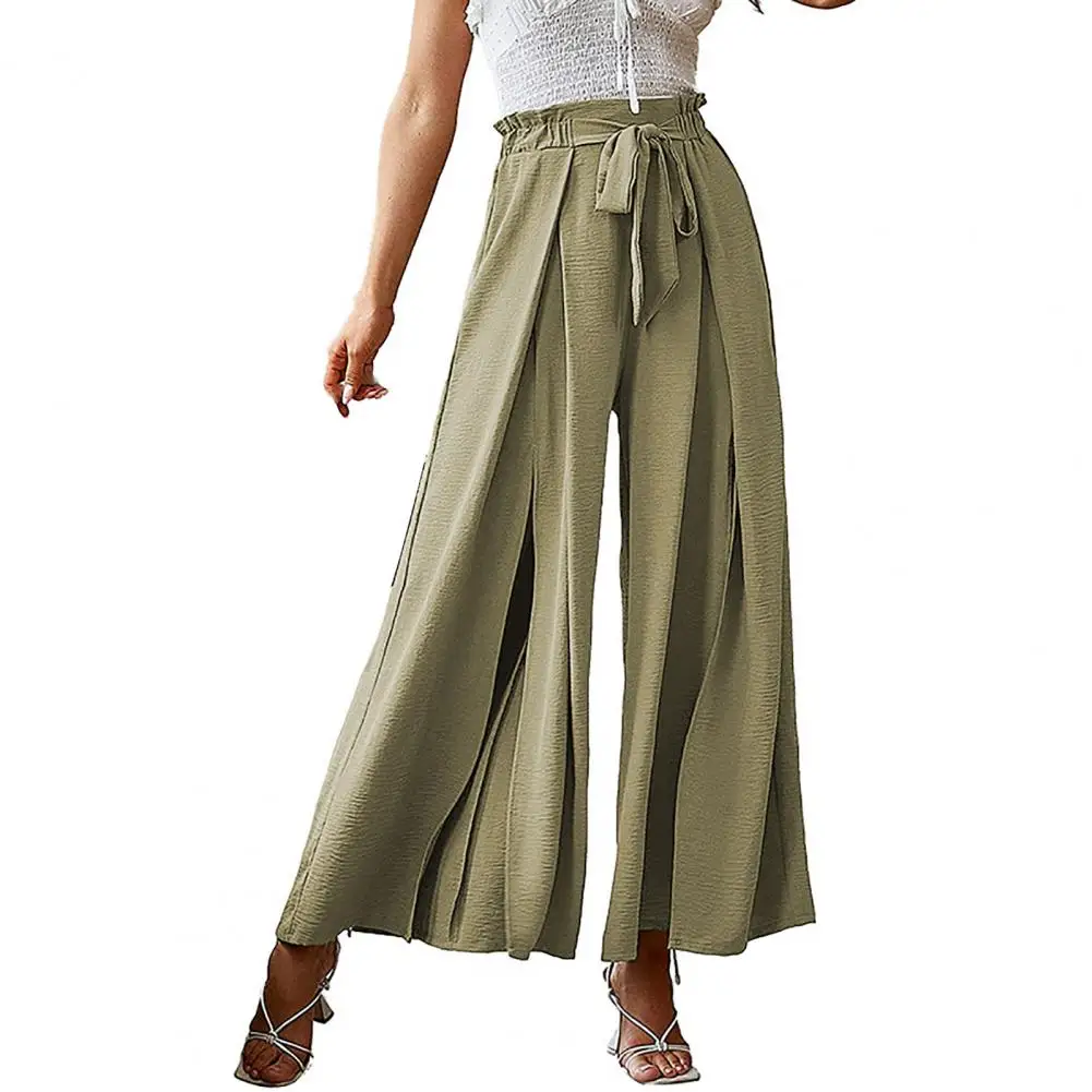 Women Pants Pleated Bowknot Wide Leg High Waist Long Pants High Waist Black Trouser
Women Pants Pleated Bowknot Wide Leg High Waist Long Pants High Waist Black Trouser