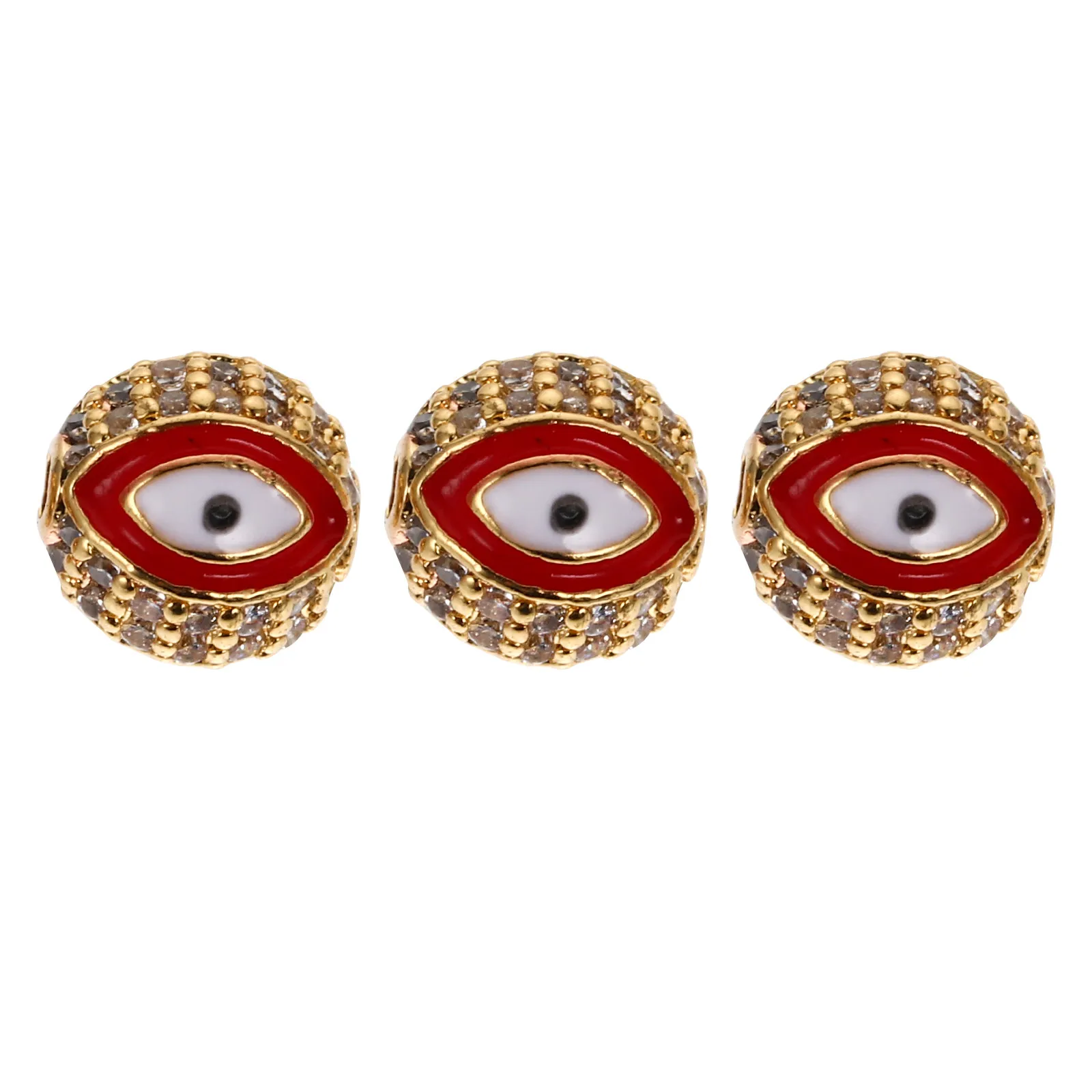 3Pcs Round Inlaid Bracelets DIY Evil Eye Charm Alloy Beads Jewelry Craft Connector Link Accessories Handmade Gift Ornament
3Pcs Round Inlaid Bracelets DIY Evil Eye Charm Alloy Beads Jewelry Craft Connector Link Accessories Handmade Gift Ornament