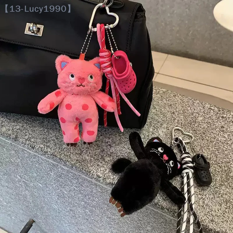 Kawaii Polka Dot Kitten Plush Keychain Cute Cartoon Cat Keyring Bag Pendant Backpack Hanging Decoration Key Accessories
Kawaii Polka Dot Kitten Plush Keychain Cute Cartoon Cat Keyring Bag Pendant Backpack Hanging Decoration Key Accessories