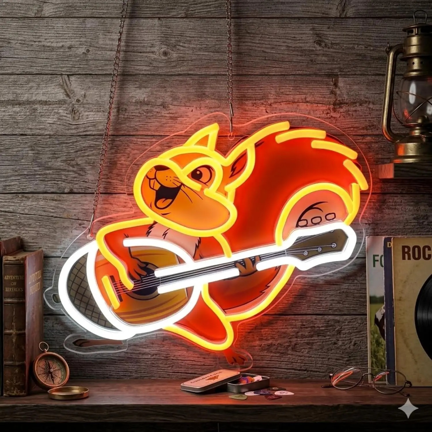 Squirrel Playing Guitar Neon Sign USB Powered LED Light for Music Studio Bar Party Gaming Room Bedroom Decoration Art Wall Light
Squirrel Playing Guitar Neon Sign USB Powered LED Light for Music Studio Bar Party Gaming Room Bedroom Decoration Art Wall Light