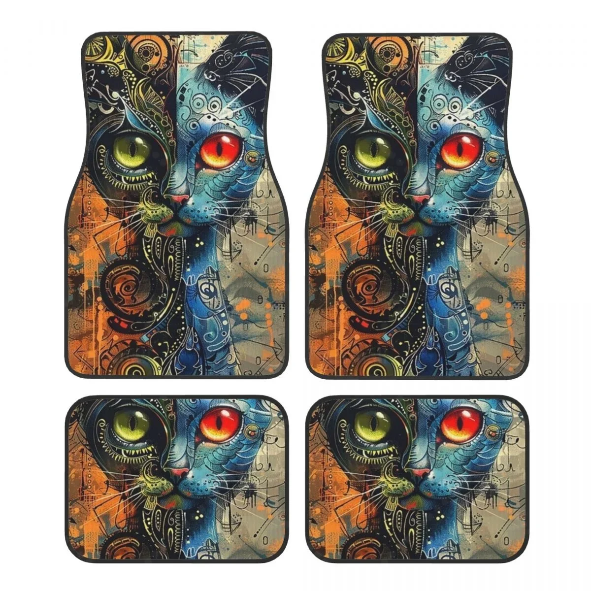 Art Cat Pattern Car Floormat Heavy Duty Front Rear Rubber Floor Mats Carpet Floor Protection Fits Most Vehicles
Art Cat Pattern Car Floormat Heavy Duty Front Rear Rubber Floor Mats Carpet Floor Protection Fits Most Vehicles