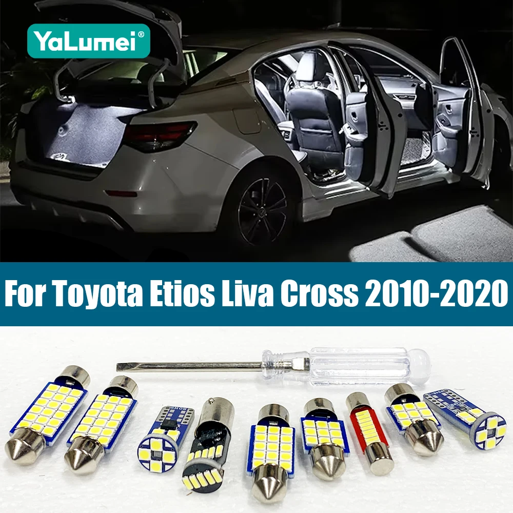 For Toyota Etios Liva Cross 2010-2017 2018 2019 2020 11PCS Car LED Interior Dome Lamps Trunk License Plate Lights Accessories
For Toyota Etios Liva Cross 2010-2017 2018 2019 2020 11PCS Car LED Interior Dome Lamps Trunk License Plate Lights Accessories