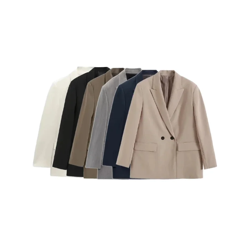 Women's Fashion Double-Breasted Loose Suit Jacket Retro Long-Sleeved Pockets Women's Jackets Fall and Winter New Outerwear
Women's Fashion Double-Breasted Loose Suit Jacket Retro Long-Sleeved Pockets Women's Jackets Fall and Winter New Outerwear