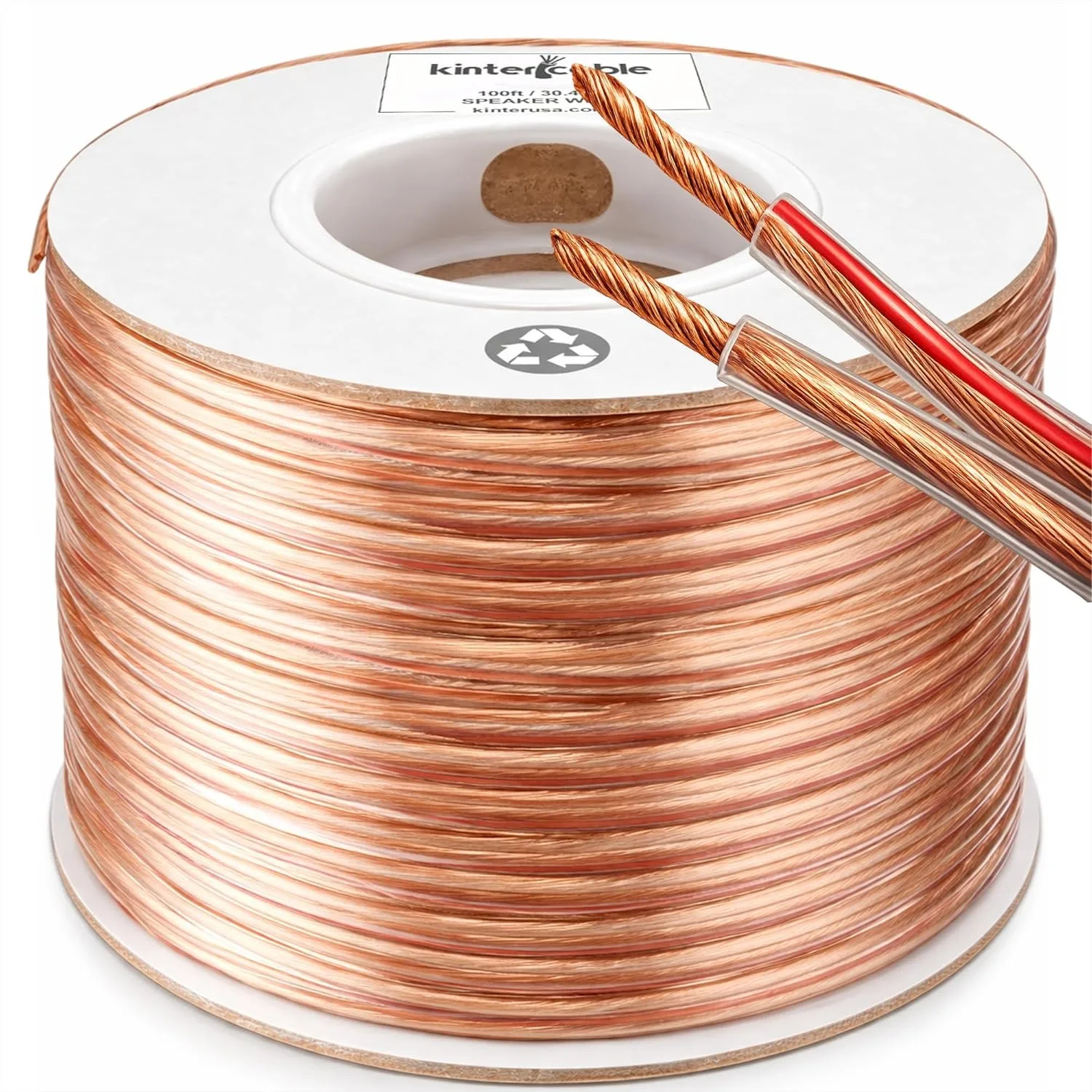 100ft 12-Gauge Speaker Wire for Home Theater and Car Audio with High Strand Count, Clear PVC
100ft 12-Gauge Speaker Wire for Home Theater and Car Audio with High Strand Count, Clear PVC
