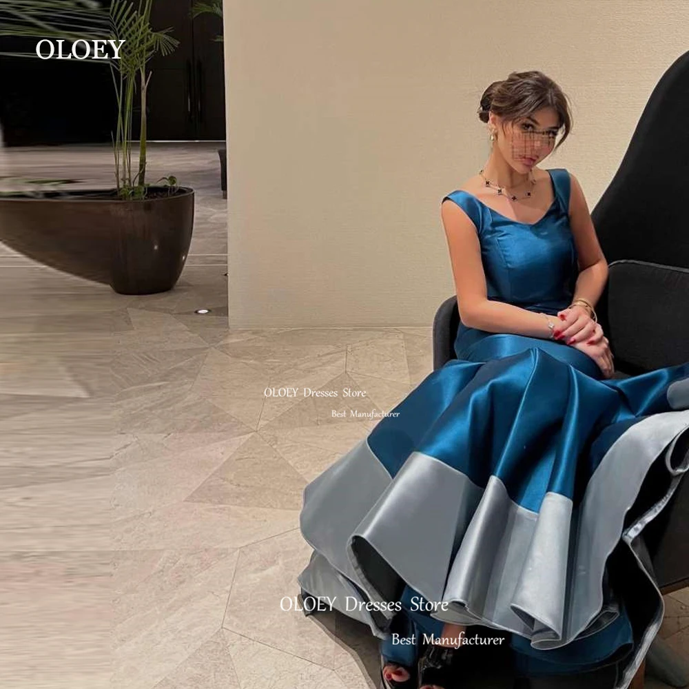 OLOEY Vintage Blue Saudi Arabic Women Evening Dresses 2024 V neck Straps Floor Length Satin Formal Party Prom Gowns Vestidos
OLOEY Vintage Blue Saudi Arabic Women Evening Dresses 2024 V neck Straps Floor Length Satin Formal Party Prom Gowns Vestidos