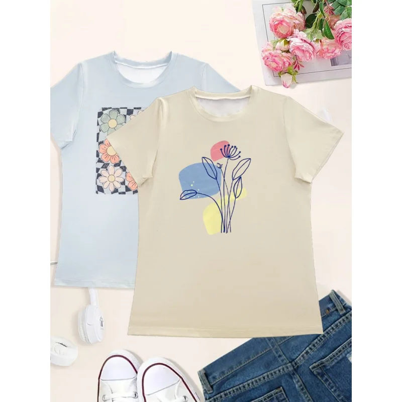 Summer Trend Short Sleeve Plant Beach Print Women Cartoon Casual Fashion Graphic RegularTWomen's T-shirt
Summer Trend Short Sleeve Plant Beach Print Women Cartoon Casual Fashion Graphic RegularTWomen's T-shirt